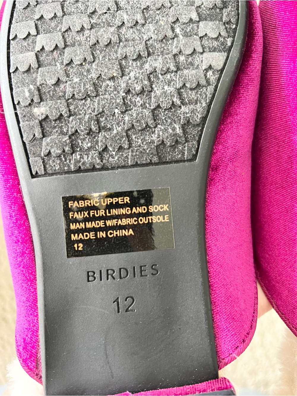 Birdies NEW Phoebe Wild berry pink velvet mule loafer fall cozy slipper slide 12 - Picture 4 of 5